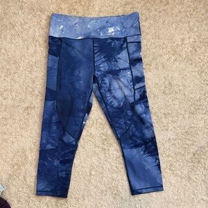 ZYIA Women’s Leggings in Navy Tie-Dye